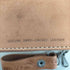genuine hand-carved leather ウォレットチェーン付き 三つ折り財布 メンズ