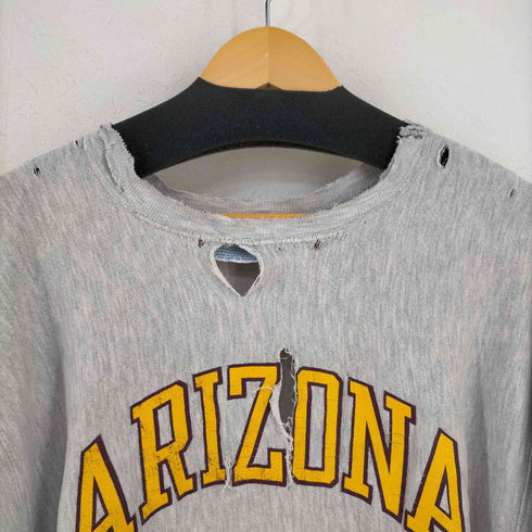 チャンピオン Champion ダメージ加工 USA製 刺繍タグ REVERSE WEAVE ARIZONA STATE クルーネックスウェット メンズ import:XL