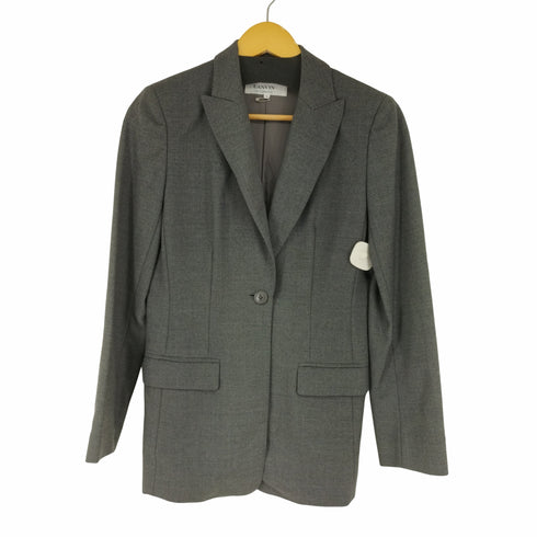 ランバンコレクション LANVIN COLLECTION ウールカシミヤ混 1Bテーラードジャケット レディース 36