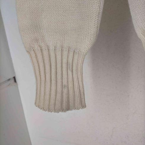 ART KNITTING MILLS 50~60S アップリケ装飾Vネックニット 長リブ メンズ