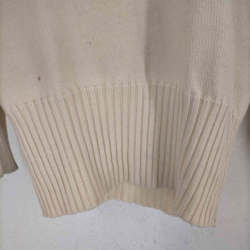 ART KNITTING MILLS 50~60S アップリケ装飾Vネックニット 長リブ メンズ