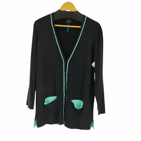ランバンコレクション LANVIN COLLECTION バイカラー ロングカーディガン レディース 40