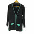 ランバンコレクション LANVIN COLLECTION バイカラー ロングカーディガン レディース 40