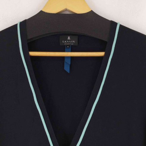 ランバンコレクション LANVIN COLLECTION バイカラー ロングカーディガン レディース 40