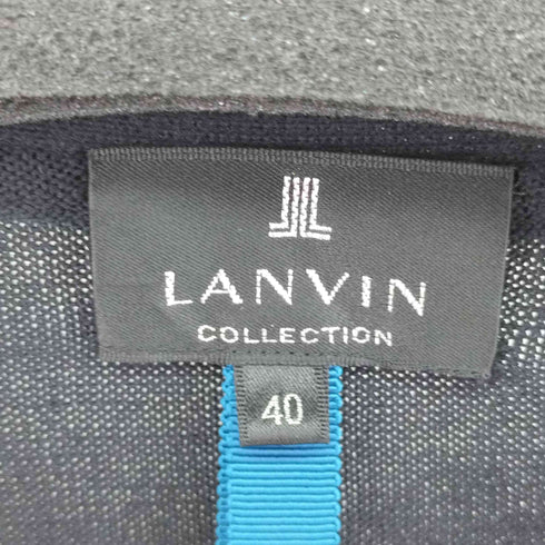 ランバンコレクション LANVIN COLLECTION バイカラー ロングカーディガン レディース 40