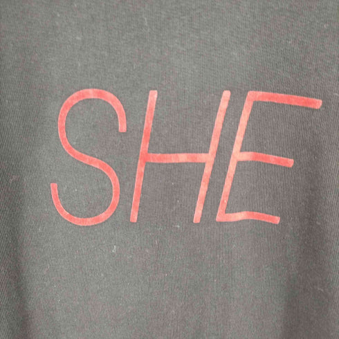 パコ ラバンヌ Paco Rabanne Peter Saville SHE SWEATERSHIRT フロッキー プリント クルーネック スウェット メンズ import:L