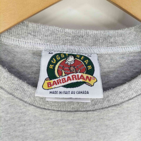 バーバリアン BARBARIAN カナダ製 クルーネックロングTシャツ メンズ import:M