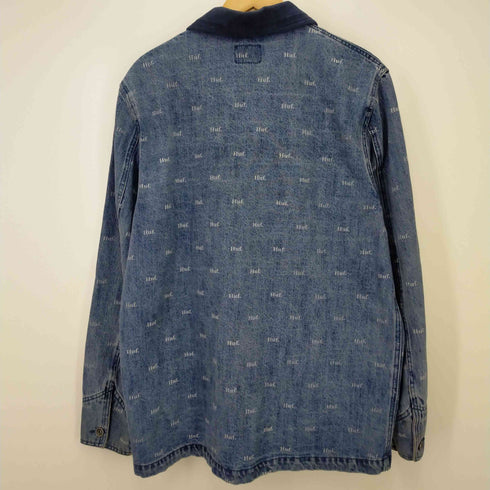 ハフ HUF ロゴプリント デニムジャケット メンズ M