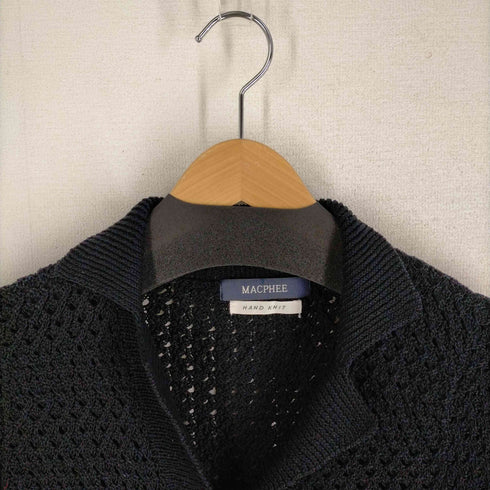 マカフィー MACPHEE HAND KNIT ドライコットン 半袖カーディガン レディース