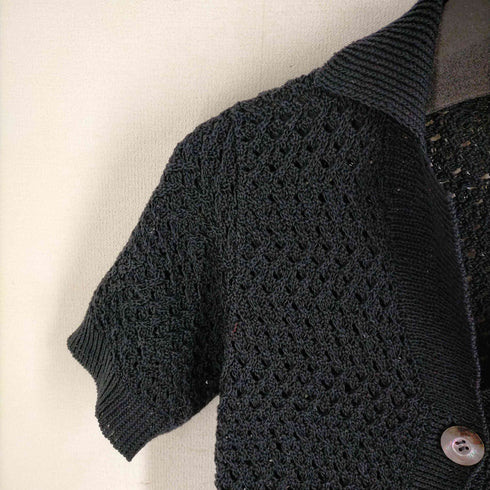マカフィー MACPHEE HAND KNIT ドライコットン 半袖カーディガン レディース