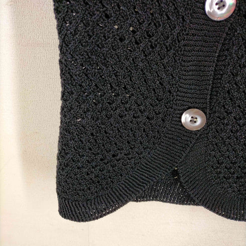 マカフィー MACPHEE HAND KNIT ドライコットン 半袖カーディガン レディース