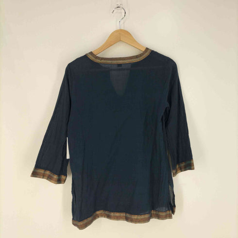ローレンラルフローレン LAUREN RALPH LAUREN デザイン Vネック コットントップス レディース import:XS