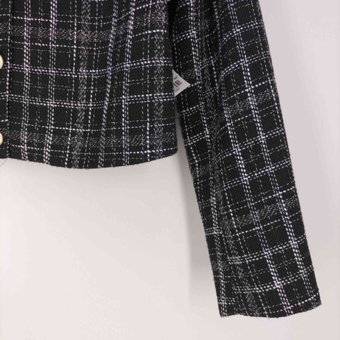 ザラ ZARA Tweed Shorts jacket ツイード ショートジャケット レディース import:L