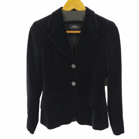 マックスマーラウィークエンド MAX MARA WEEKEND 2ボタンベロアテーラードジャケット レディース 36