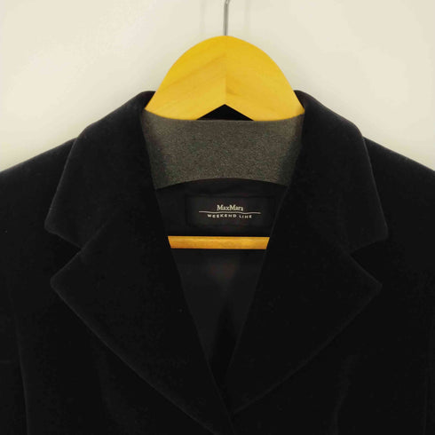 マックスマーラウィークエンド MAX MARA WEEKEND 2ボタンベロアテーラードジャケット レディース 36