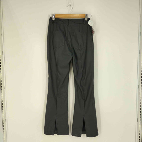 ジーナシス JEANASIS ビーガンレザーバックスリットフレアパンツ レディース JPN:M