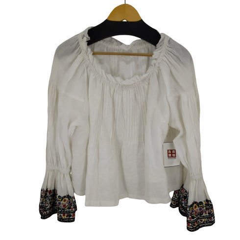 ジャンヌレ jean neret embroidery flare blouse 刺繍フレアブラウス レディース JPN:1