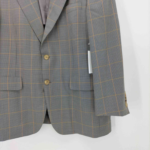 バーバリーズ BURBERRYS 90s prestige collection プレステージ コレクション 2B シルク混 サイドベンツ チェック柄 テーラード ジャケット メンズ
