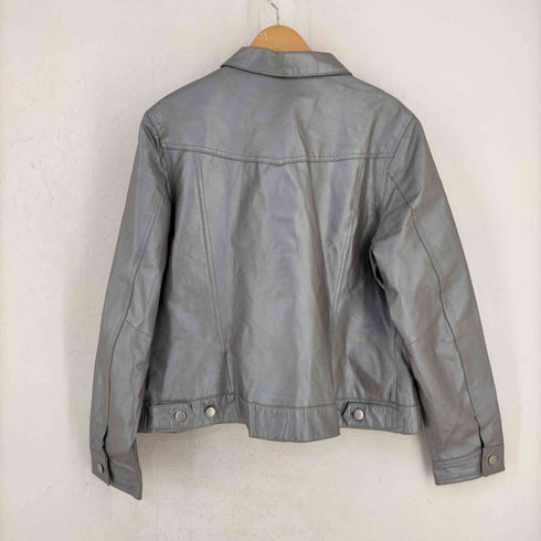METRO STYLE メタリック レザー トラッカージャケット メンズ 20