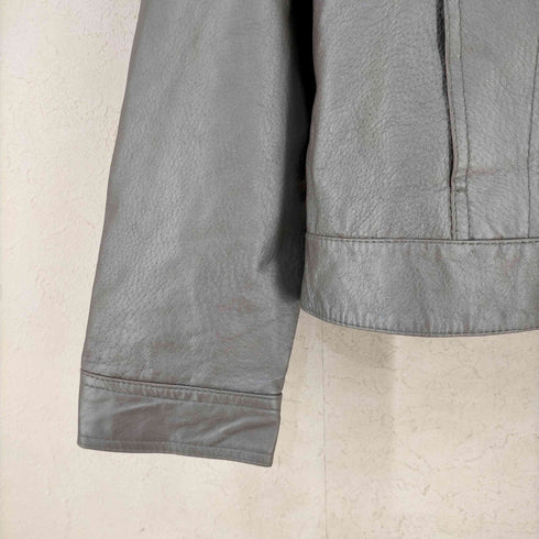 METRO STYLE メタリック レザー トラッカージャケット メンズ 20
