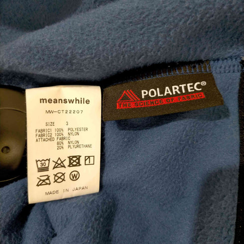 ミーンズワイル meanswhile POLARTEC® FLEECE OVERWRAP JKT メンズ JPN:3