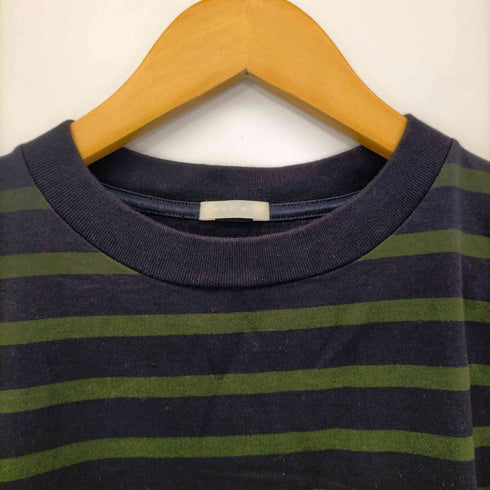 コモリ COMOLI 17SS コットンボーダー半袖クルー メンズ JPN:3