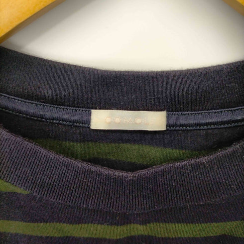 コモリ COMOLI 17SS コットンボーダー半袖クルー メンズ JPN:3
