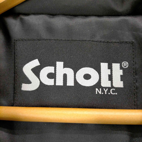 ショット Schott ロゴ刺繍中綿レーシングジャケット メンズ JPN:XL