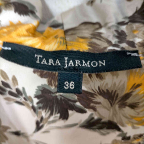 タラジャーモン TARA JARMON 花柄 ボウタイブラウス レディース 36