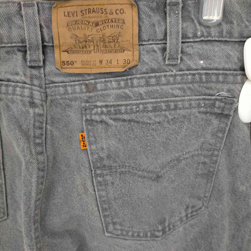 リーバイス Levis 90S 93年製 10月 ボタン裏585刻印 550 先染め ブラックデニムパンツ メンズ W34 L30