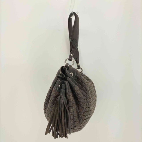 ランセル LANCEL レザー 編み込み ショルダーバッグ レディース