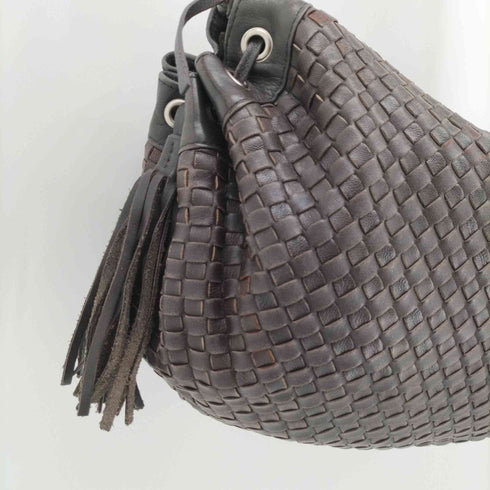 ランセル LANCEL レザー 編み込み ショルダーバッグ レディース