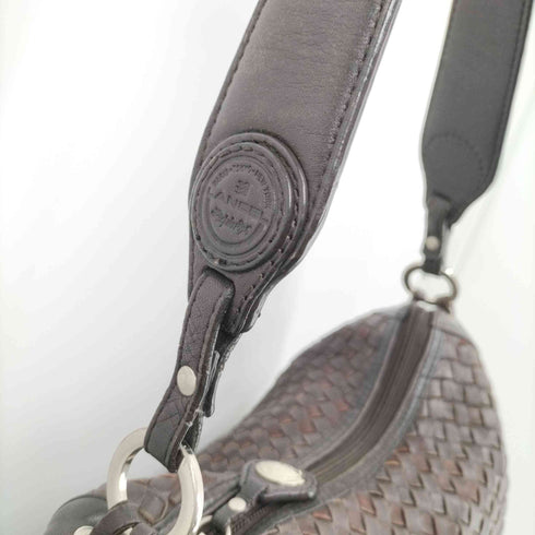 ランセル LANCEL レザー 編み込み ショルダーバッグ レディース