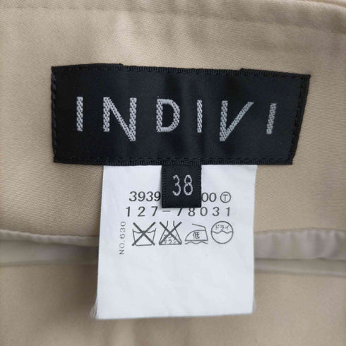 インディヴィ INDIVI フロントプリーツ ミニスカート レディース 38