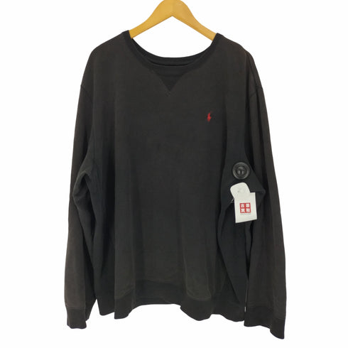 ポロバイラルフローレン Polo by RALPH LAUREN 90S ポニー 刺繍 Vガゼット クルーネック スウェット メンズ import:XXL