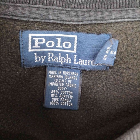 ポロバイラルフローレン Polo by RALPH LAUREN 90S ポニー 刺繍 Vガゼット クルーネック スウェット メンズ import:XXL