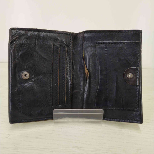 ミスターオリーブ MR.OLIVE シワ洗い加工 2つ折り財布 メンズ