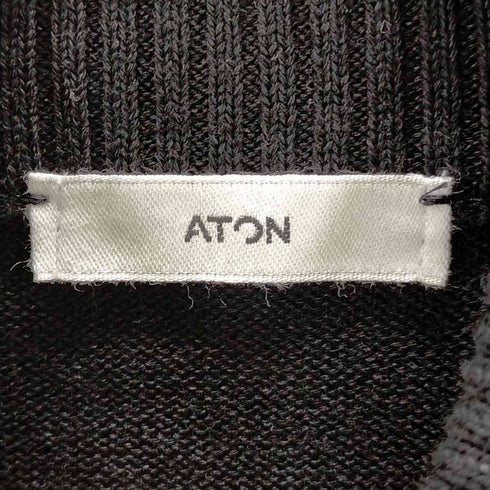 エイトン ATON WOOL WASHI DRIVERS KNIT メンズ JPN:48