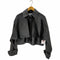 カルバンクライン CALVIN KLEIN クロップドレザージャケット レディース 34