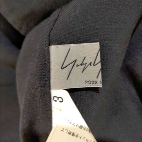 ヨウジヤマモトプールオム Yohji Yamamoto POUR HOMME ウールギャバ ハイネック スタンドカラーシャツ メンズ JPN:3