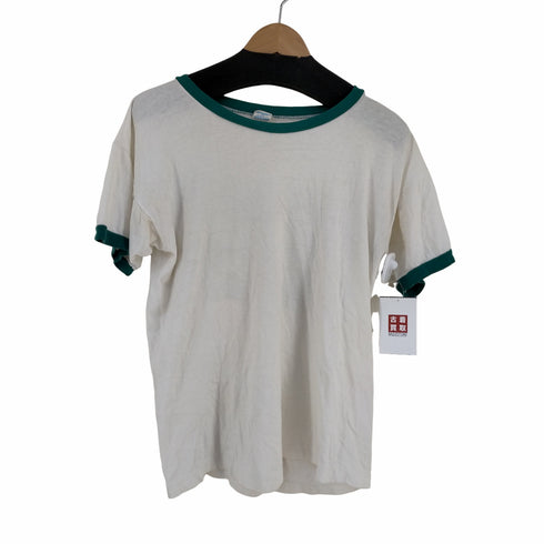 チャンピオン Champion 70S USA製 バータグ後期 バックプリント 企業 リンガーT メンズ JPN:L