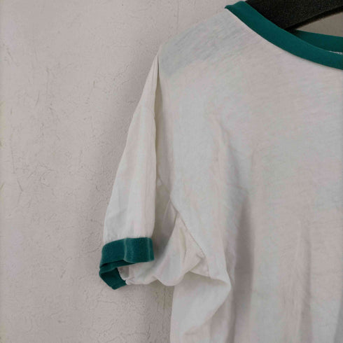 チャンピオン Champion 70S USA製 バータグ後期 バックプリント 企業 リンガーT メンズ JPN:L