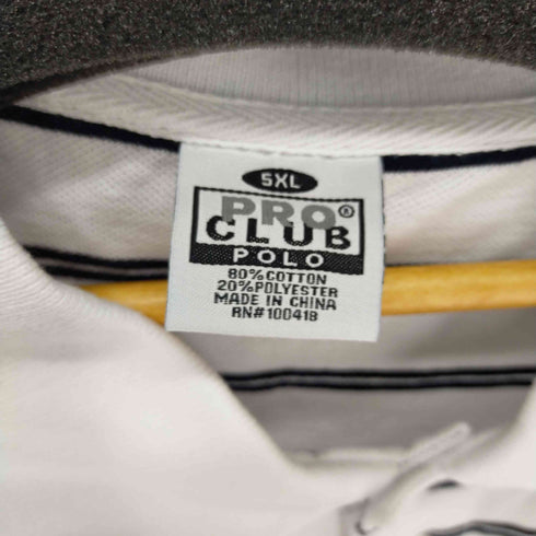 プロクラブ PRO CLUB 5XL ビッグサイズ オーバーサイズ ボーダーポロシャツ メンズ 5XL
