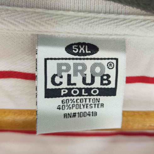 プロクラブ PRO CLUB 5XL ビッグサイズ オーバーサイズ ボーダーポロシャツ メンズ 5XL