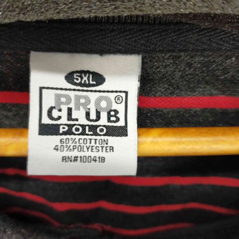 プロクラブ PRO CLUB 5XL ビッグサイズ オーバーサイズ ボーダーポロシャツ メンズ 5XL