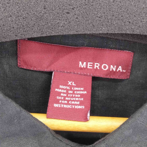 メローナ MERONA リネン100% L/S シャツ メンズ import:XL