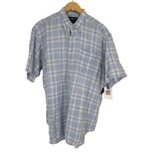 ラルフローレン RALPH LAUREN MARLOWE コットンリネン半袖ボタンダウンシャツ メンズ JPN:L
