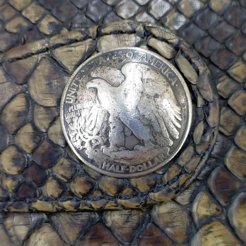 ハーフダラー Half Dollar パイソン ロングウォレット メンズ