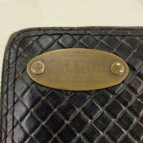 カラーズ COLLARS パッチ付き レザー長財布 メンズ