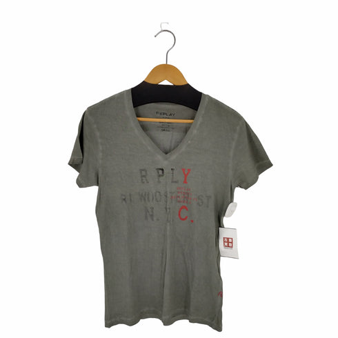 リプレイ REPLAY プリントVネックTシャツ メンズ